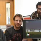 Polytechnic student Mitchell Briggs (left), lecturer Adon Moskal and technology specialist Hugh...
