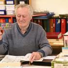 Holding a set of his favourite stamps at the stamp and postcard fair at the Dunedin Community...