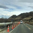 This above-ground irrigation pipe west of Kurow will have to go underground. 
...