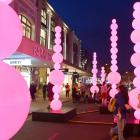 Dunedin residents bask in the light at Dunedin's Glow Festival over the weekend. PHOTOS: GREGOR...