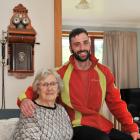 Following an unfortunate fall, Barbara Hoare and Matt Crawford have become firm friends. PHOTO:...