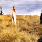 Model Hannah Clark is photographed wearing fashion from the Eden Hore collection near Naseby this...