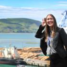 Port Otago business intelligence lead Sofia Ng listens out for shipping sounds. PHOTO: CHRISTINE...
