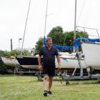 North Otago Yacht and Power Boat Club commodore Kevin Murdoch inspects boats at the club’s ...