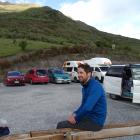 Melanie Blairvacq and Florian Maimi, both of France, hoped to avoid crowds by starting the Roys...