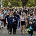 Crowds head off to Forsyth Barr Stadium for one of Ed Sheeran’s three concerts last year. Photo:...
