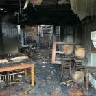 The fire gutted the inside of part of the building. Photo: Adam Burns