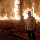 Dunedin Central Senior Firefighter Geoff Powell at the scene of a bushfire in New South Wales...