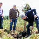 Agriculture Minister Damien O’Connor plants a tree to celebrate the Government’s investment in...