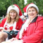 Locals Yvonne Gawn (left) and Jenny Fraser dress the part for Christmas in the Park. PHOTOS:...