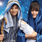 Louis Fyfe (11) and Mary-Jane Sanson (11) in nativity play costume at St Joseph's Cathedral...
