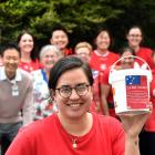 Southern District Health Board radiation therapist Sara Kokaua and her red-clad colleagues, who...