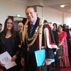 Invercargill reporter Laura Smith received her New Zealand citizenship certificate from Mayor Tim...