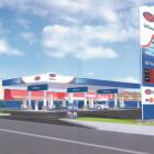 A mock-up of what planners from NPD hoped the new fuel station in Andersons Bay Rd would look...