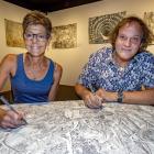 Kate and Luigi Agnelli work together at Lakes District Museum Gallery Arrowtown. Photos: Supplied