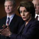 US House Minority Leader Nancy Pelosi speaks to the media on the "fiscal cliff" on Capitol Hill...