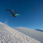 Ruby Andrews performing tricks on her home mountain, Cardrona. Photo: Tommy Pyatt