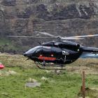 Otago Rescue helicopters at the scene of an incident at Cape Saunders today. Photo: Stephen...