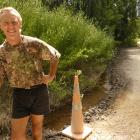 Barrie Wills, co-director of Central Otago Clutha Trails, inspects a section of the Roxburgh...