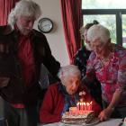 Isabelle Burgess-Matthews celebrates her 104th birthday surrounded by her friends and family,...