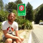 Nicholas Holmes at the scene of Tuesday’s crash.PHOTO: GUY WILLIAMS