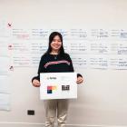 Magdeline Huang pitches her idea for a ‘‘Temp’’ where people can hire out items for money. Photo:...