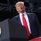 Donald Trump was at a campaign rally in Battle Creek, Michigan when he was impeached on Wednesday...