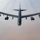 An American B-52 bomber similar to this will put on a display at the Easter Warbirds Over Wanaka...