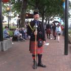 Canterbury Caledonian piper Len Ineson has been playing the pipes for 50 years. Photo: Gregor...