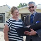 St Kevin’s College hostel matron Lou Pearson and principal Paul Olsen look through possible plans...
