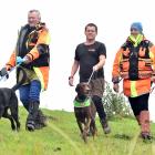 Out practising their search and rescue skills yesterday are (from left) Dermot Mayock and...