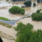 Flooding around Gore. Photo: Supplied/High Country Helicopter