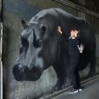 Moira Rogina (30), of Croatia,  on her travels yesterday finds one of the animals French artist...