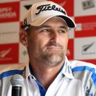 Defending champion Michael Hendry at a press conference at Millbrook in Arrowtown before the New...