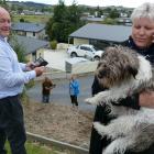 Clutha Mayor Bryan Cadogan, wife Allyson and Maggie the dog launch the ‘‘Clutha Cooee’’ campaign...