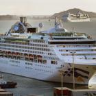 Cruise ships Sea Princess and Radiance of the Seas make their way to Port Chalmers yesterday.