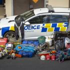 A large amount of stolen property was found during a police raid at a Mosgiel house last week....