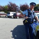 Sergeant Blair Wilkinson, of Oamaru, at Awamoa Park in Oamaru where vehicles parked up for sale...