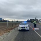 A police cordon in place following the accident this morning. Photo: Abbey Palmer 