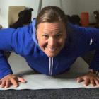 New Zealand great Suzie Bates trains in her makeshift gym at her home in Fairfield yesterday....