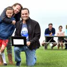 Stuck in Dunedin are (from left) Jonty  (10), Meg and Miles Osler, of Cape Town, who are staying...