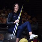 Paralympian Holly Robinson takes a break from training at her flat in Dunedin yesterday. PHOTO:...