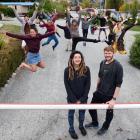 Emma Fitzharris (23) and Phil Bullock (31) and some of the 40 international tourists locked down ...