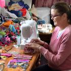 Sewing up a storm ... Dunedin grandmother Michelle Webb has made more than 350 masks for the...