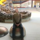 Waitaki Aquatic Centre manager Matt Lanyon cuts a lonely figure in the centre’s learners’ pool...