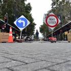 The Octagon central carriageway in Dunedin remains closed but will reopen next Monday, as part of...