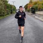 Dunedin middle-distance runner Oli Chignell gets in a training run yesterday. PHOTO SUPPLIED