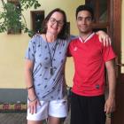 Sue van Schreven (54) with Andrei, now 18, who was one of the first four babies to come into Casa...
