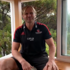Crusaders coach Scott Robertson has been keeping busy at his home in Sumner. Photo: Supplied