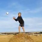 Precision pass ... Sam Elworthy (9) catches a toilet roll. IMAGE: SUPPLIED